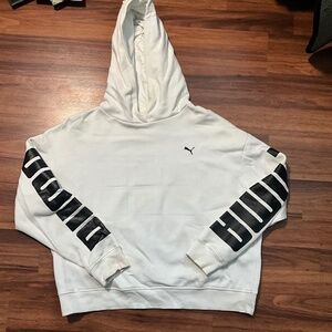 Women’s White Puma Hoodie